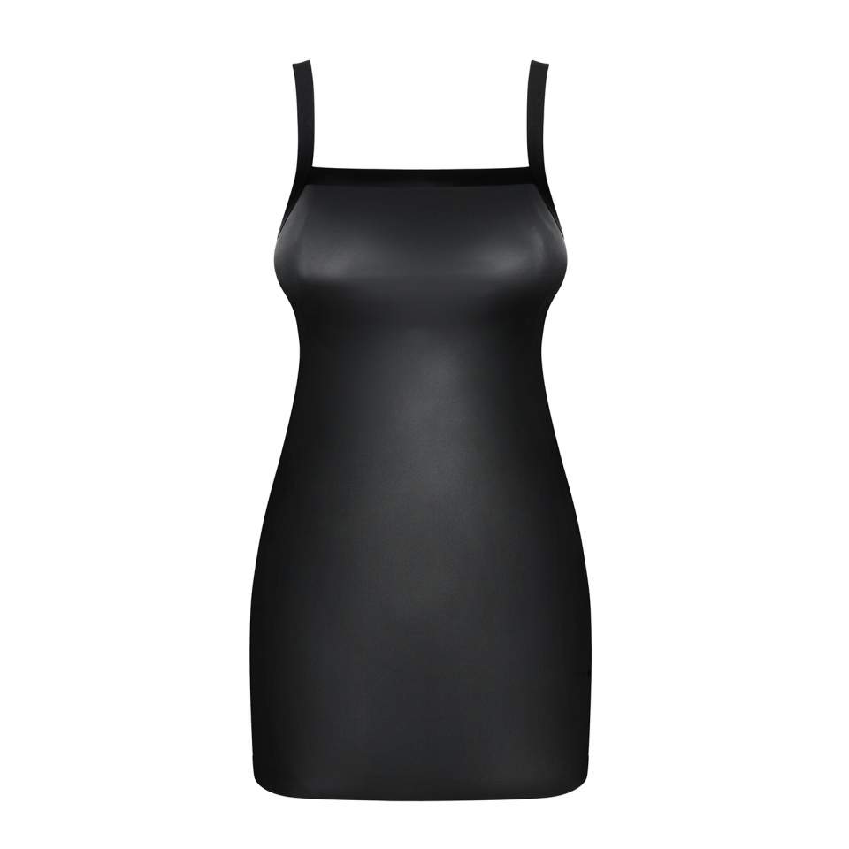 Czarna koszulka Obsessive Leatheria z połyskującego materiału + stringi