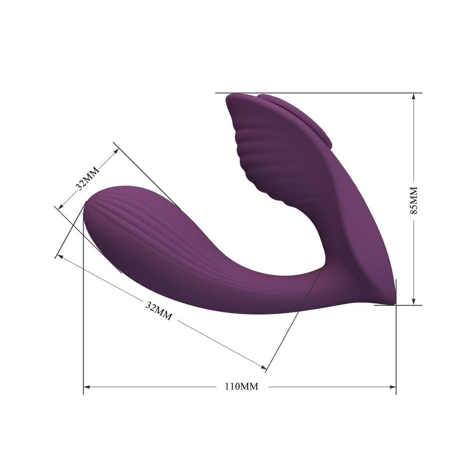Elegancki, inteligentny masażer, sterowany aplikację - 10 funkcji: pulsacje, fale i drżenia