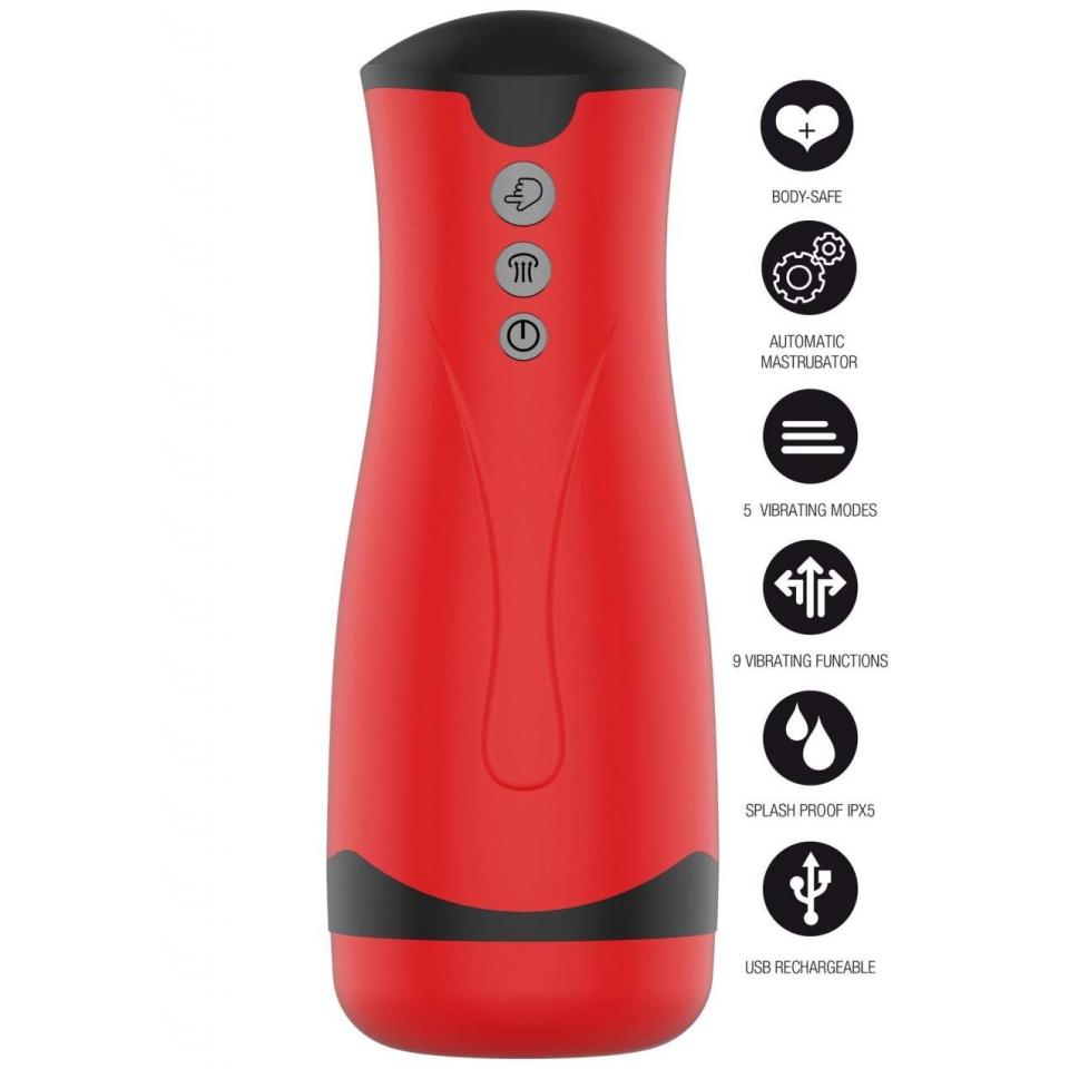 Masturbator z Funkcją Ssania i Turbo Wibracją- 10 funkcji wibracji