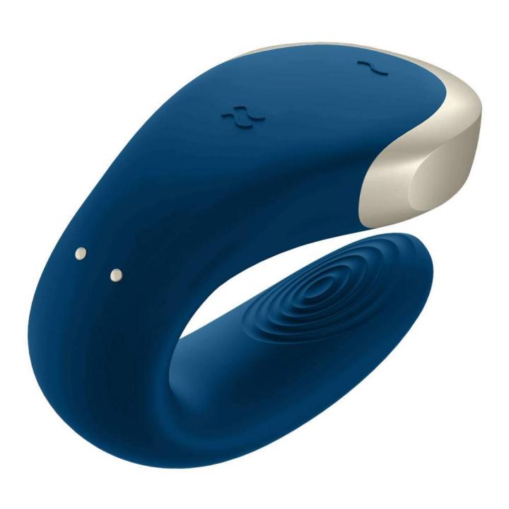 Wibrator dla Par z Pilotem i Aplikacją - Satisfyer Double Love Blue
