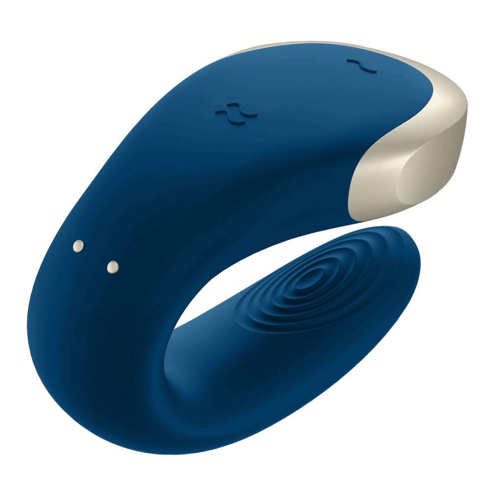 Wibrator dla Par z Pilotem i Aplikacją - Satisfyer Double Love Blue