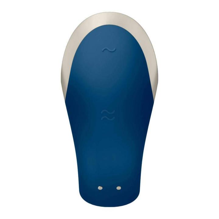 Wibrator dla Par z Pilotem i Aplikacją - Satisfyer Double Love Blue