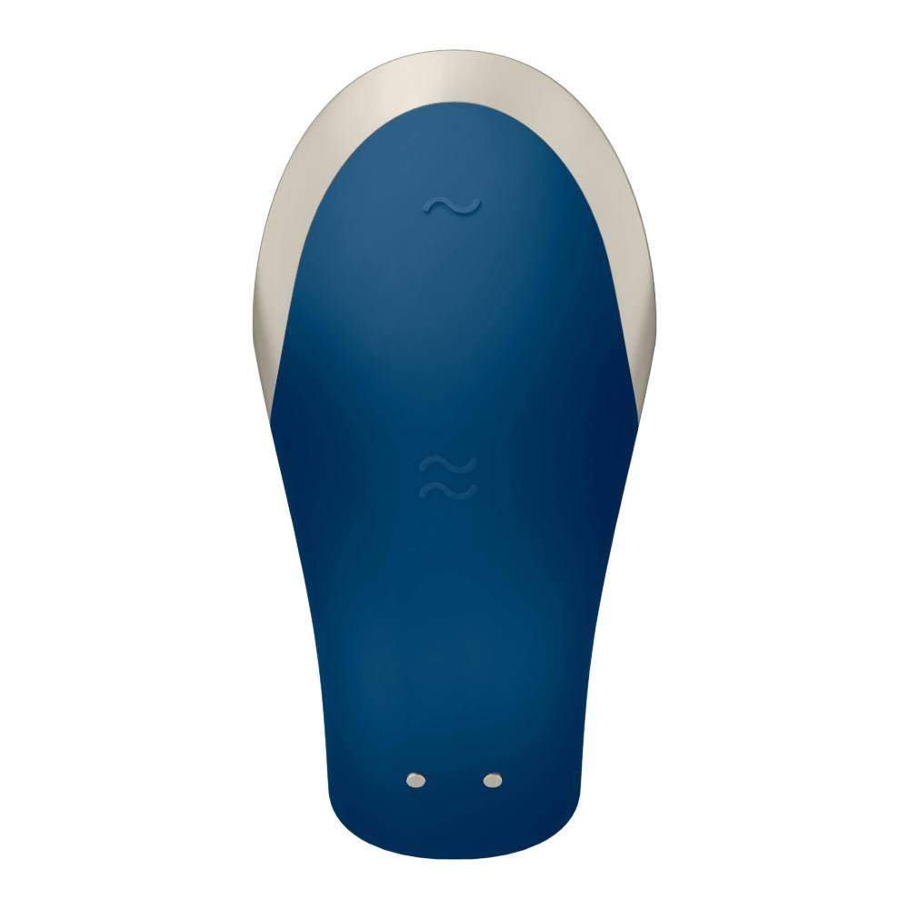 Wibrator dla Par z Pilotem i Aplikacją - Satisfyer Double Love Blue