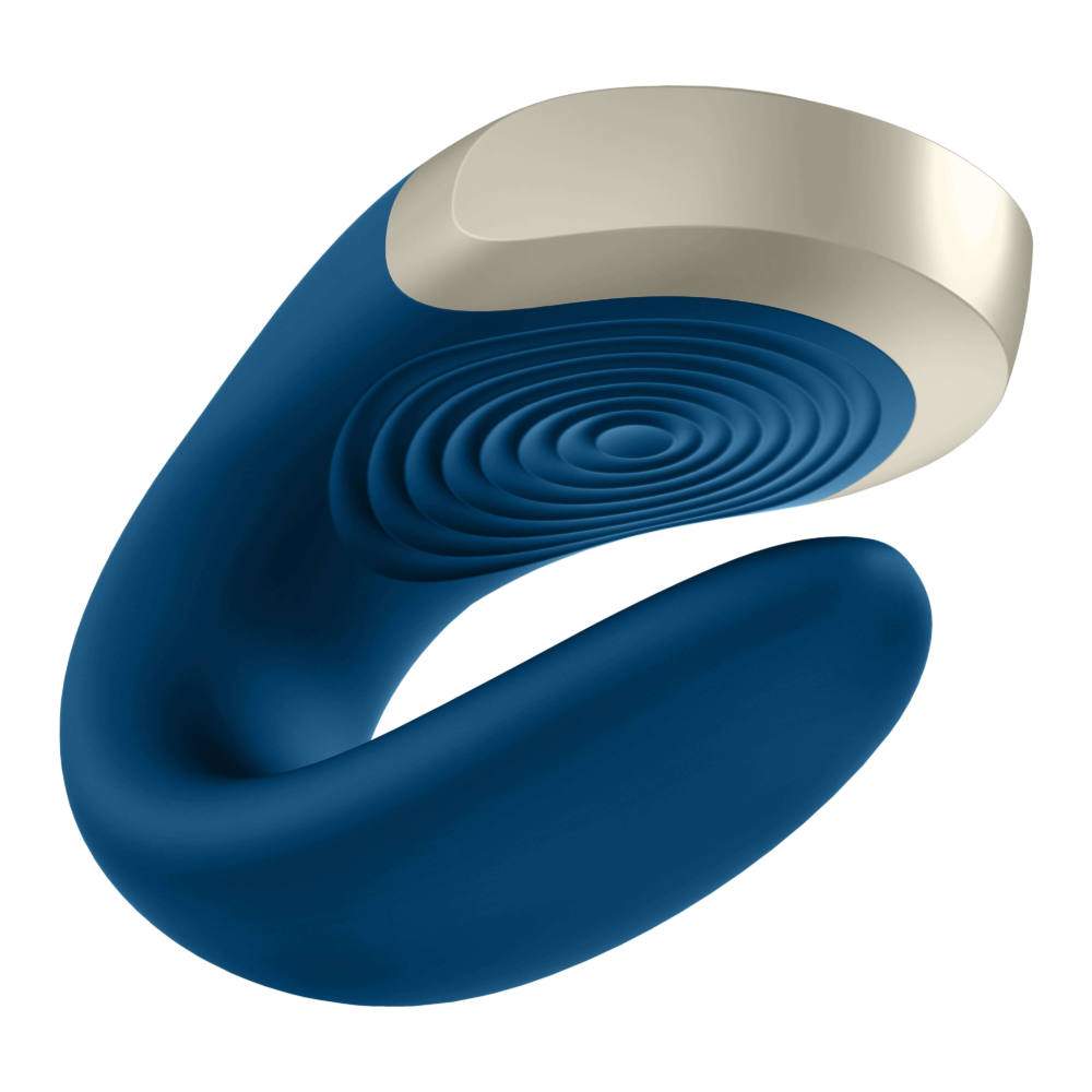 Wibrator dla Par z Pilotem i Aplikacją - Satisfyer Double Love Blue