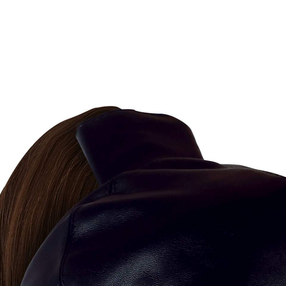 Maska rewgulowana z otworem na oczy i usta + peruka kucyka