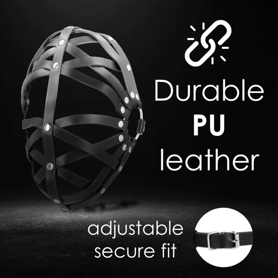 Skórzana maska regulowana - pełne dopasowanie i komfort