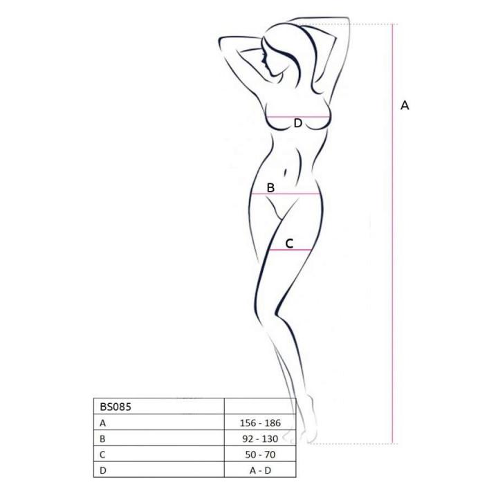 Seksowny biały bodystocking marki Passion BS085