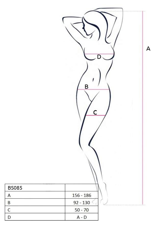 Seksowny biały bodystocking marki Passion BS085
