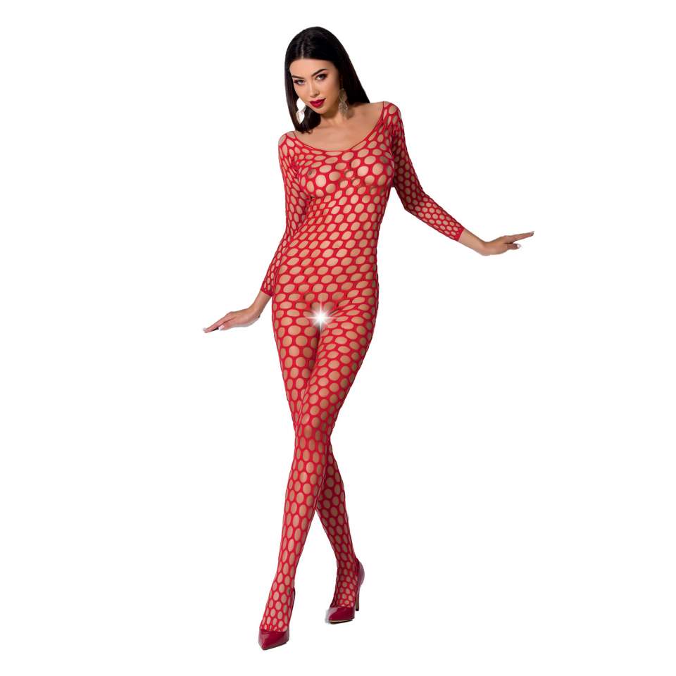 Czerwone bodystocking Passion BS077