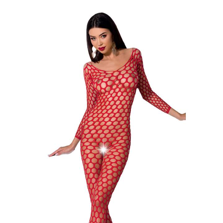 Czerwone bodystocking Passion BS077