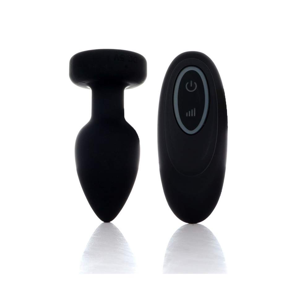 Korek analny z migającym światłem LED i zdalnym sterowaniem - 7 intensywnych trybów wibracji