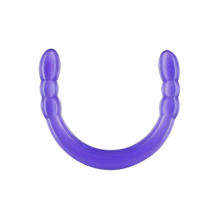 Podwójne dildo o zakrzywionym kształcie i elastycznej konstrukcji - 45cm