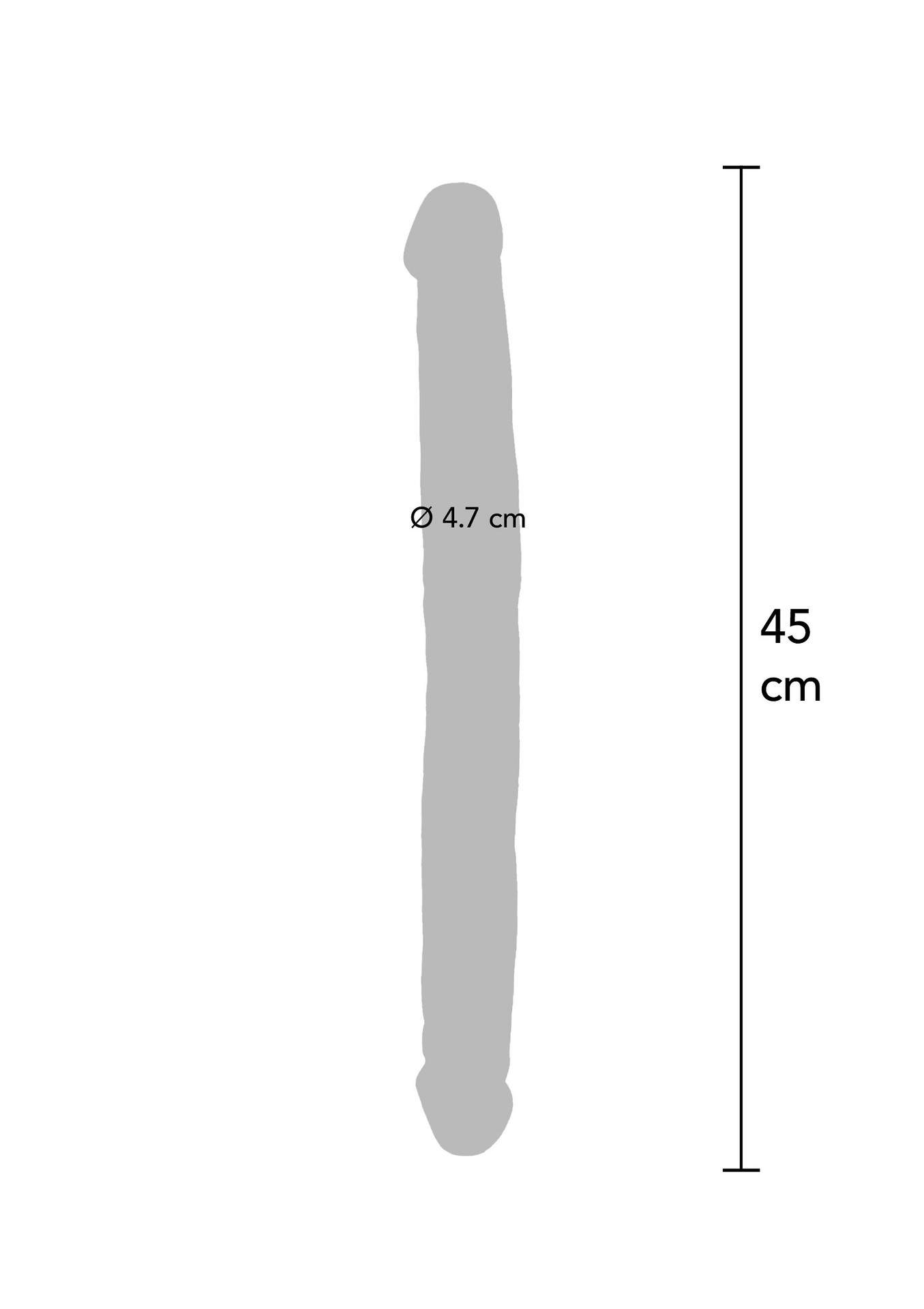 Realistyczne, dwustronne dildo do zabawy solo lub w parze - 45cm