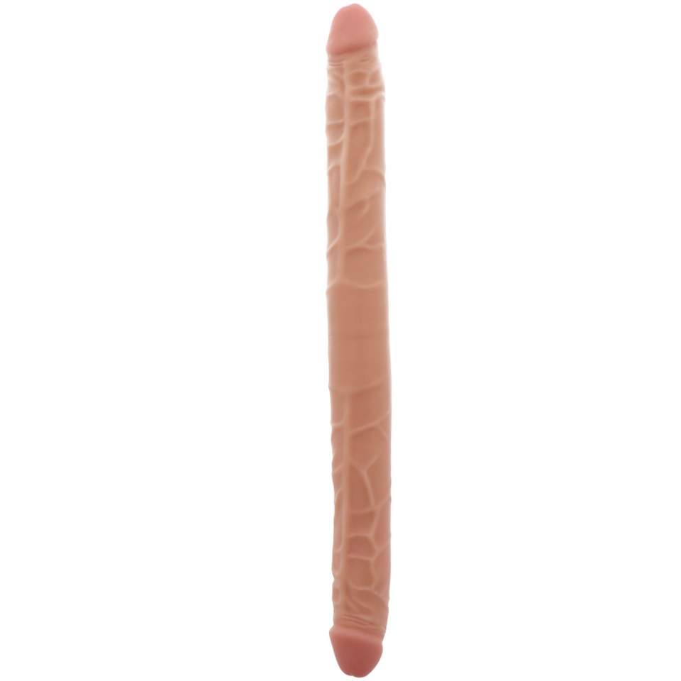 Realistyczne, elastyczne dildo dwustronne do zabawy solo lub w parze - 40cm