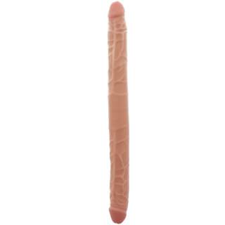 Realistyczne, elastyczne dildo dwustronne do zabawy solo lub w parze - 40cm