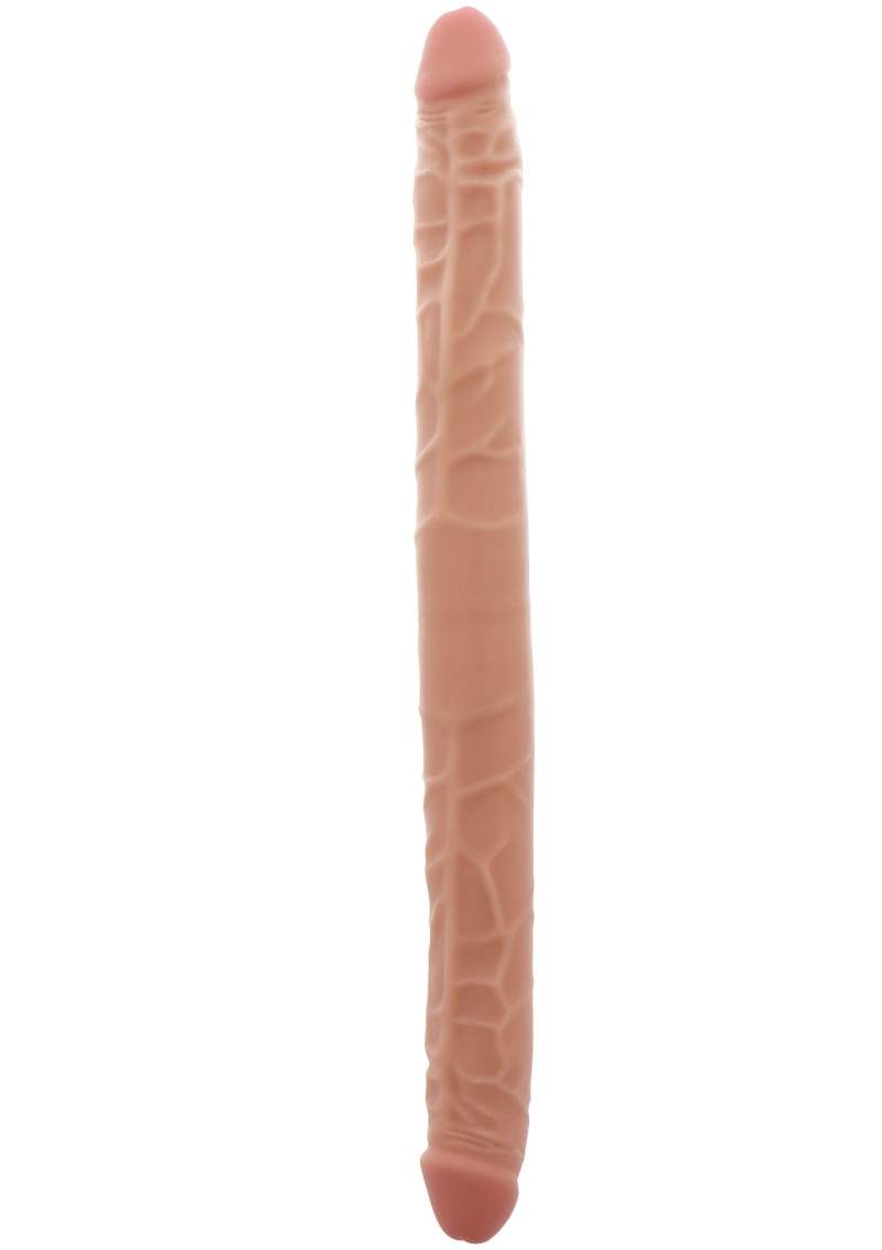 Realistyczne, elastyczne dildo dwustronne do zabawy solo lub w parze - 40cm