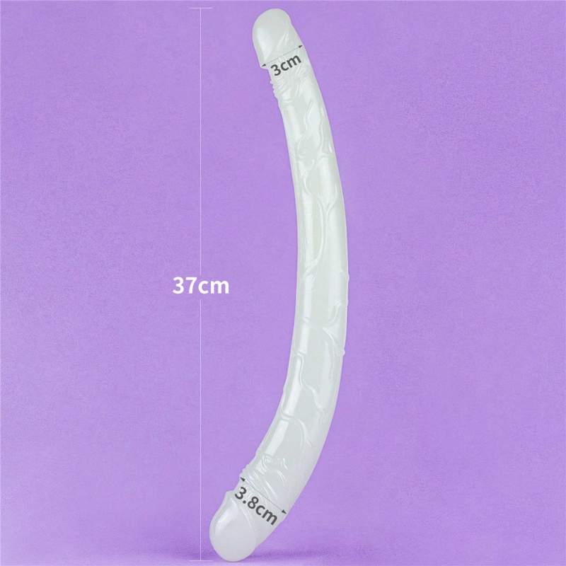 Dwustronne dildo świecące w ciemości- 37cm