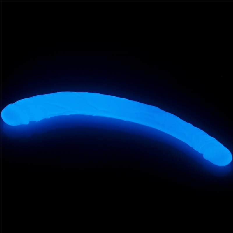 Dwustronne dildo świecące w ciemości- 37cm