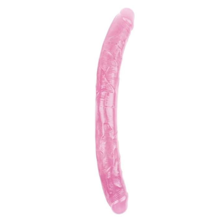 Podwójne, elastyczne dildo w kolorze różowym- 46cm