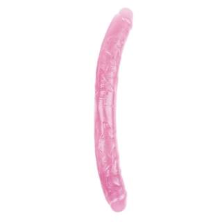 Podwójne, elastyczne dildo w kolorze różowym- 46cm