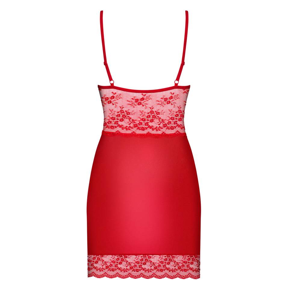 Czerwona koszulka Obsessive Lovica w komplecie ze stringami