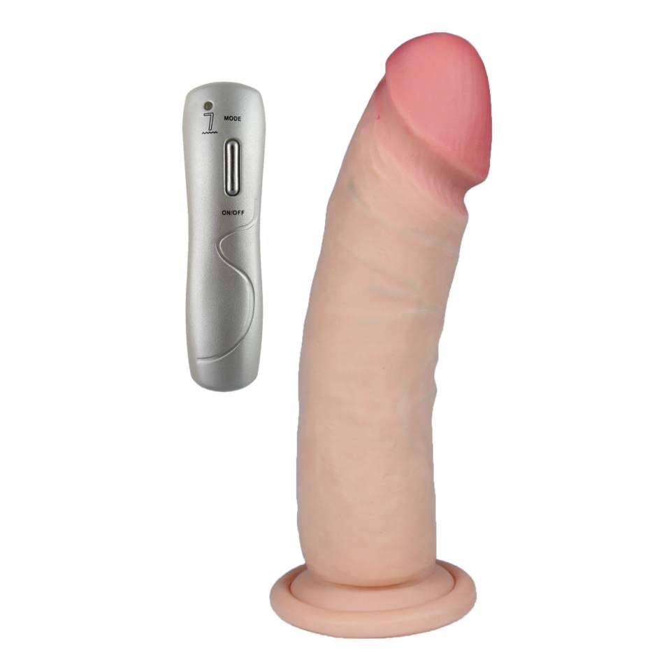 Rotacyjne realistyczny dildo z cyber skóry sterowane pilotem – 20,5cm