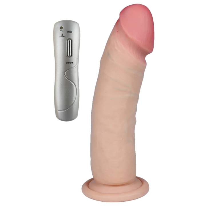 Rotacyjne realistyczny dildo z cyber skóry sterowane pilotem – 20,5cm