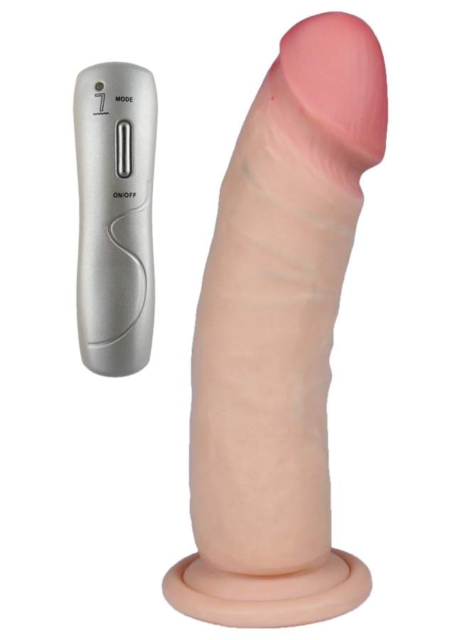 Rotacyjne realistyczny dildo z cyber skóry sterowane pilotem – 20,5cm