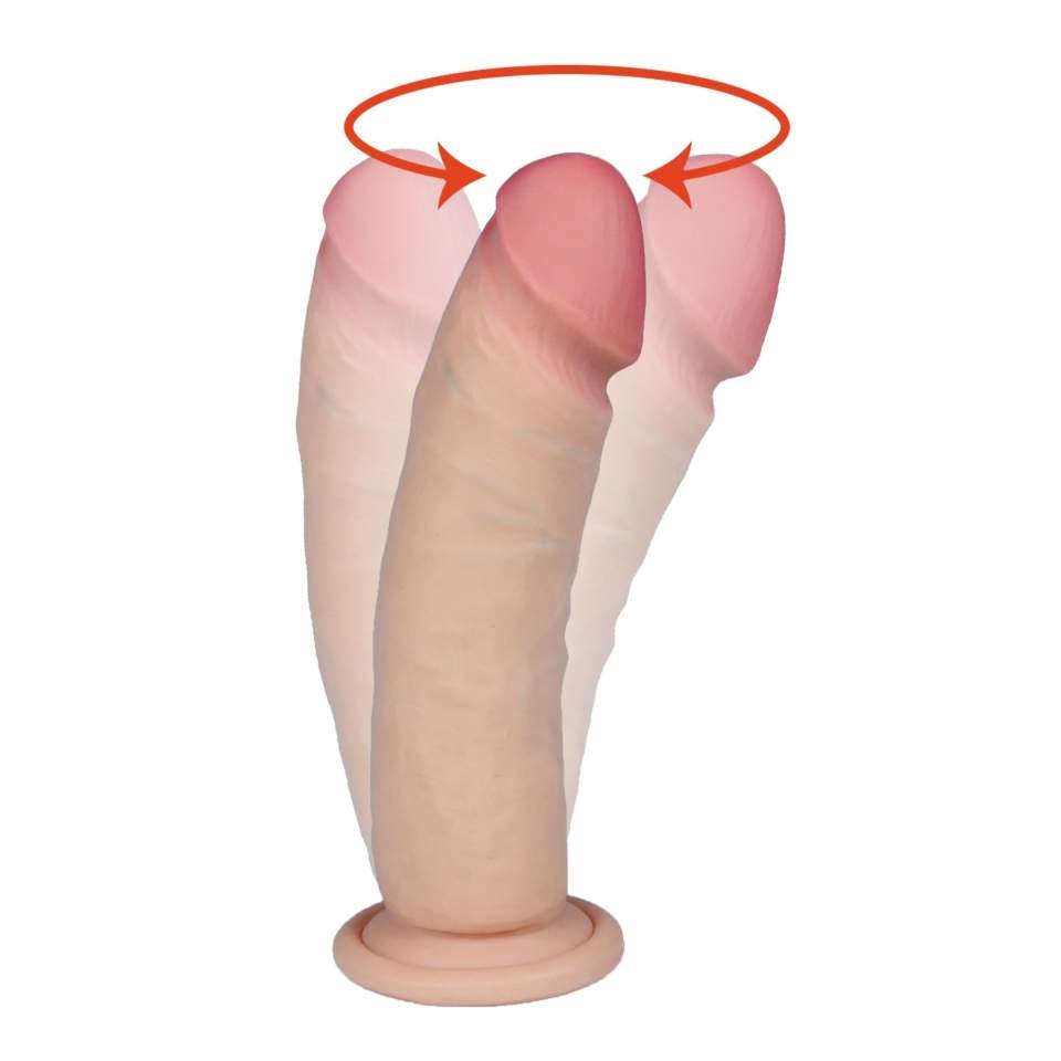 Rotacyjne realistyczny dildo z cyber skóry sterowane pilotem – 20,5cm