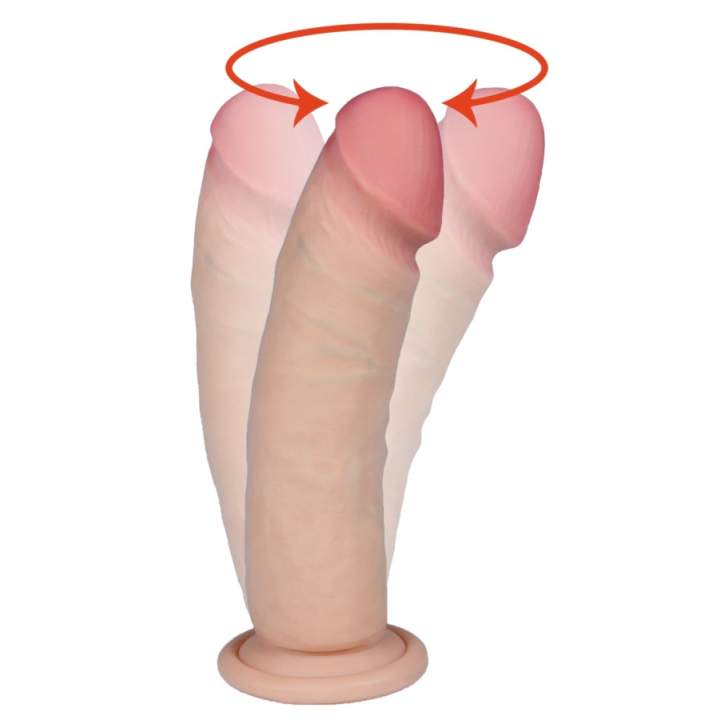 Rotacyjne realistyczny dildo z cyber skóry sterowane pilotem – 20,5cm