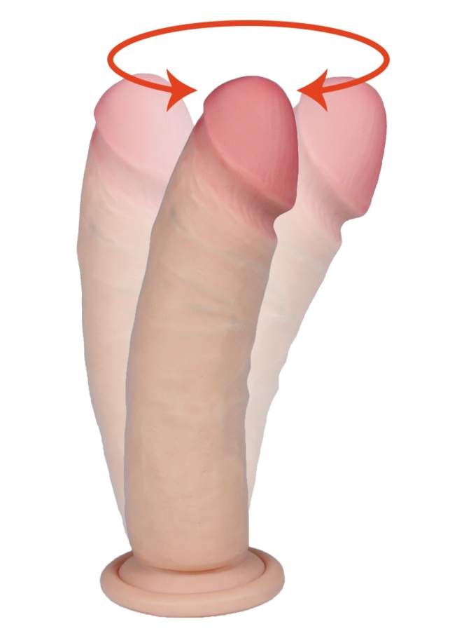 Rotacyjne realistyczny dildo z cyber skóry sterowane pilotem – 20,5cm
