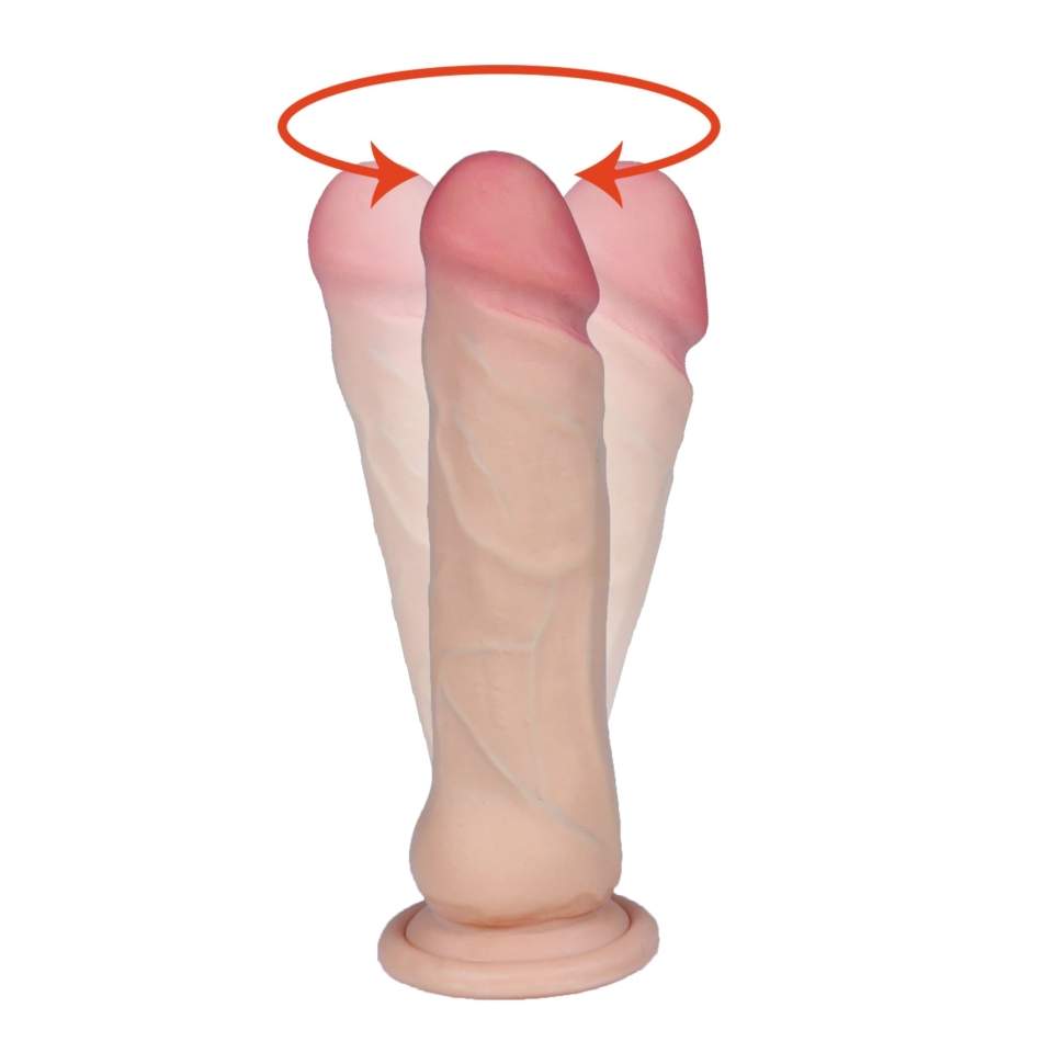 Rotacyjne realistyczny dildo z cyber skóry sterowane pilotem – 21cm