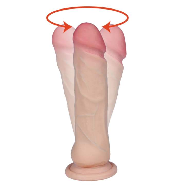 Rotacyjne realistyczny dildo z cyber skóry sterowane pilotem – 21cm