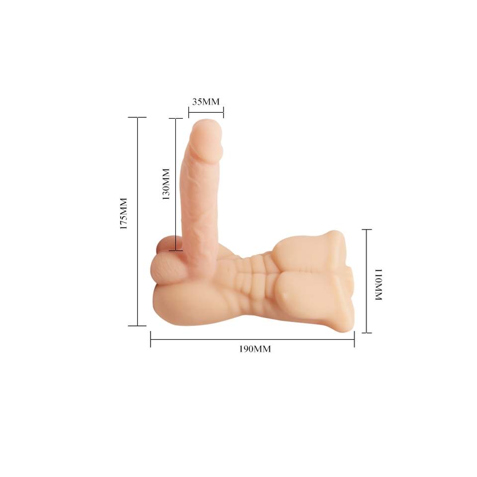 Realistyczny męski tors z wibrującym penisem