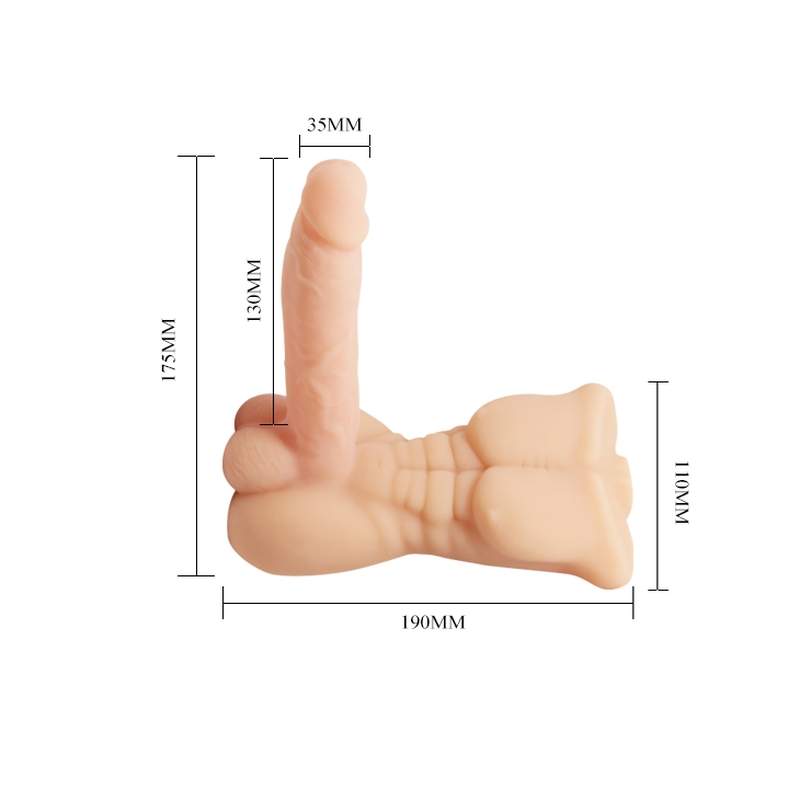 Realistyczny męski tors z wibrującym penisem