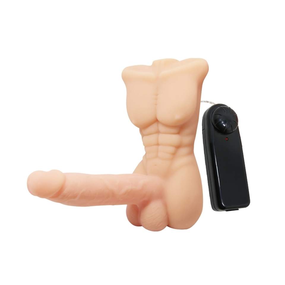 Realistyczny męski tors z wibrującym penisem