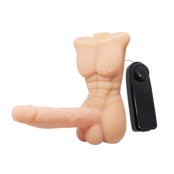 Realistyczny męski tors z wibrującym penisem