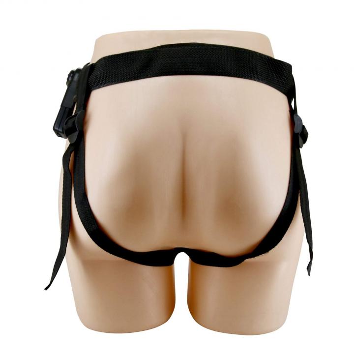 Strap-on regulowany z realistycznym dildo króliczkiem + wibracje