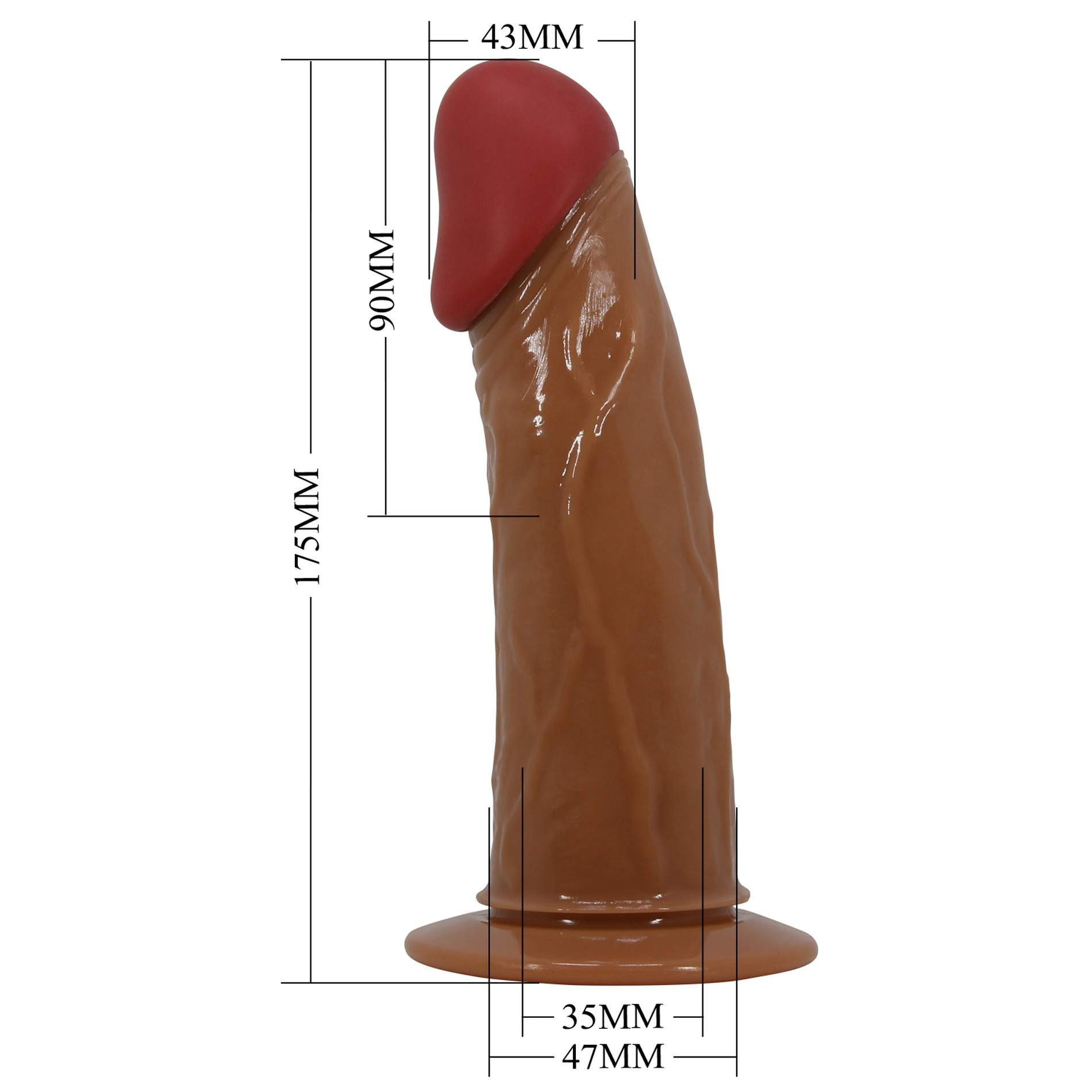 Strap-on regulowany z realistycznym dildo z wibracjami - 17,5cm