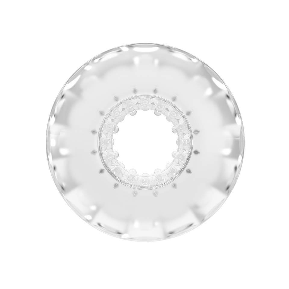 Transparentny masturbator dla mężczyzn z ciasnym kanał z dziesiątkami miękkich wypustek