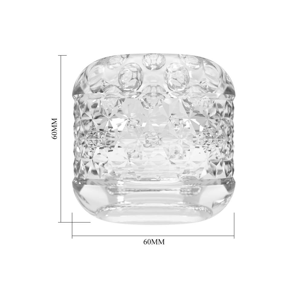 Transparentny masturbator dla mężczyzn z ciasnym kanał z dziesiątkami miękkich wypustek