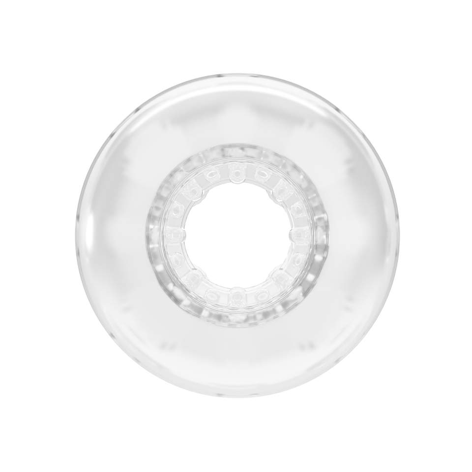 Transparentny masturbator dla mężczyzn z ciasnym kanał z dziesiątkami miękkich wypustek 01