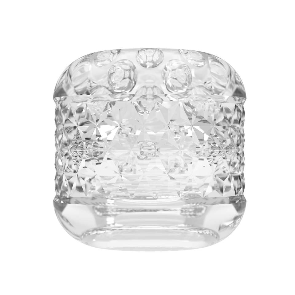 Transparentny masturbator dla mężczyzn z ciasnym kanał z dziesiątkami miękkich wypustek 02