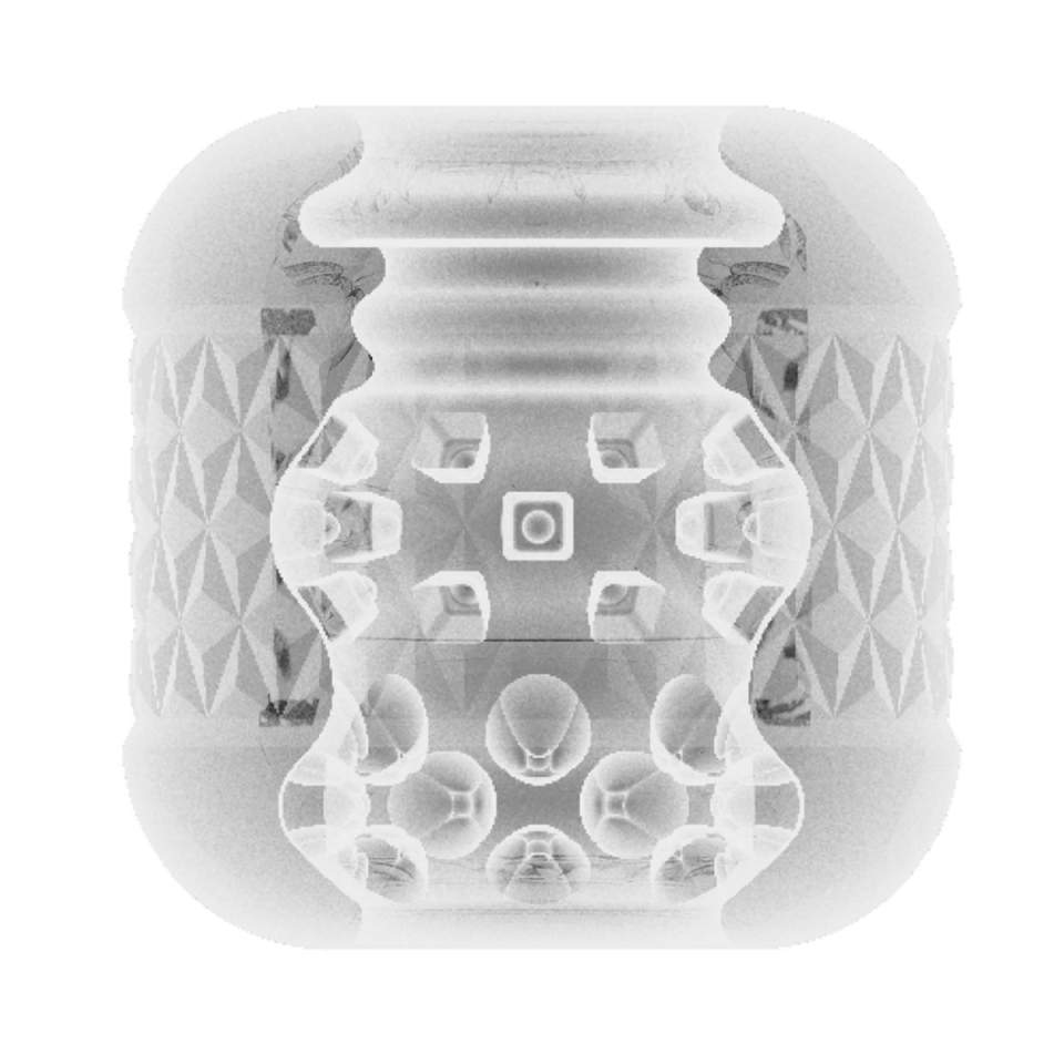 Transparentny masturbator dla mężczyzn z ciasnym kanał z dziesiątkami miękkich wypustek 02