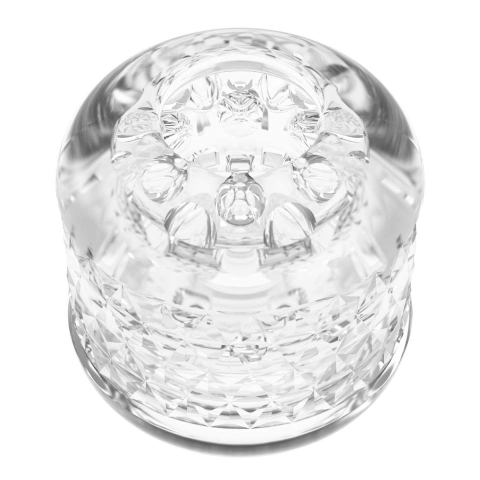 Transparentny masturbator dla mężczyzn z ciasnym kanał z dziesiątkami miękkich wypustek 02