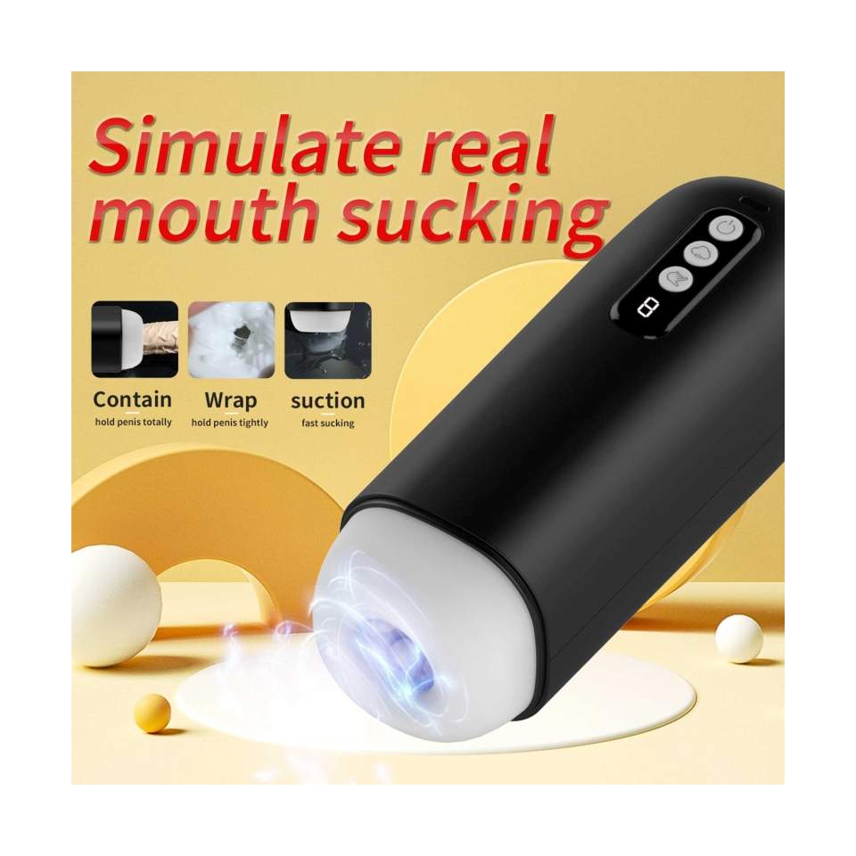 Masturbator dla mężczyzn z fuckcją ssania i efektami dźwiękowymi – 8 trybów