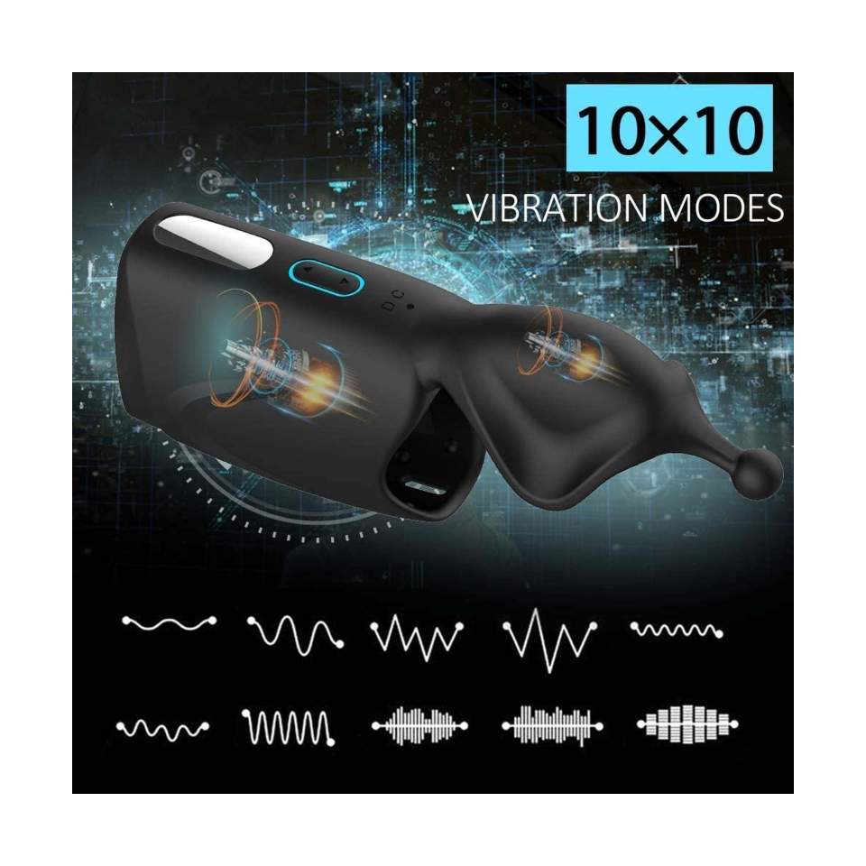 Masturbator z funkcją pchania i wibracjami - dwa mocne silniki