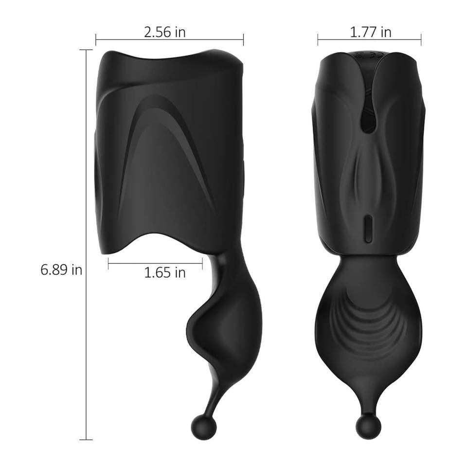 Masturbator z funkcją pchania i wibracjami - dwa mocne silniki