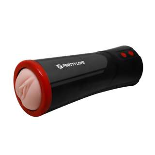 Masturbator realistyczny z funkcją pchania i wibracjami