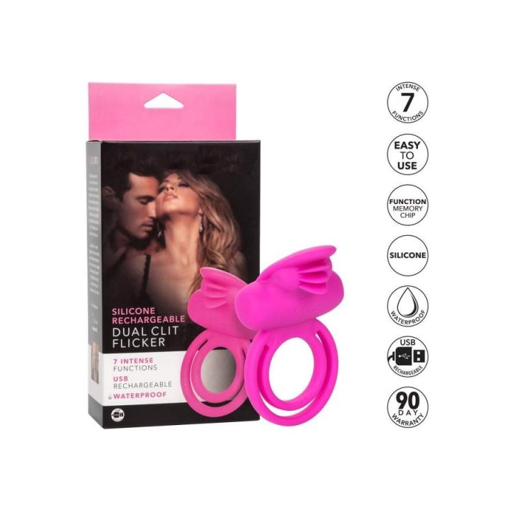 Silikonowy pierścień wibrujący - 7 intensywnych funkcji wibracji